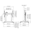 Vogels Pro RISE 5108 gemotoriseerde displaylift vloerstandaard 80 mm/sec zwart