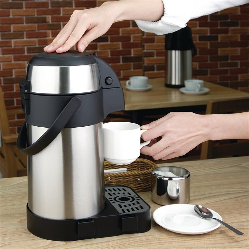 Olympia K635 Pompthermos 2.5l RVS Grijs