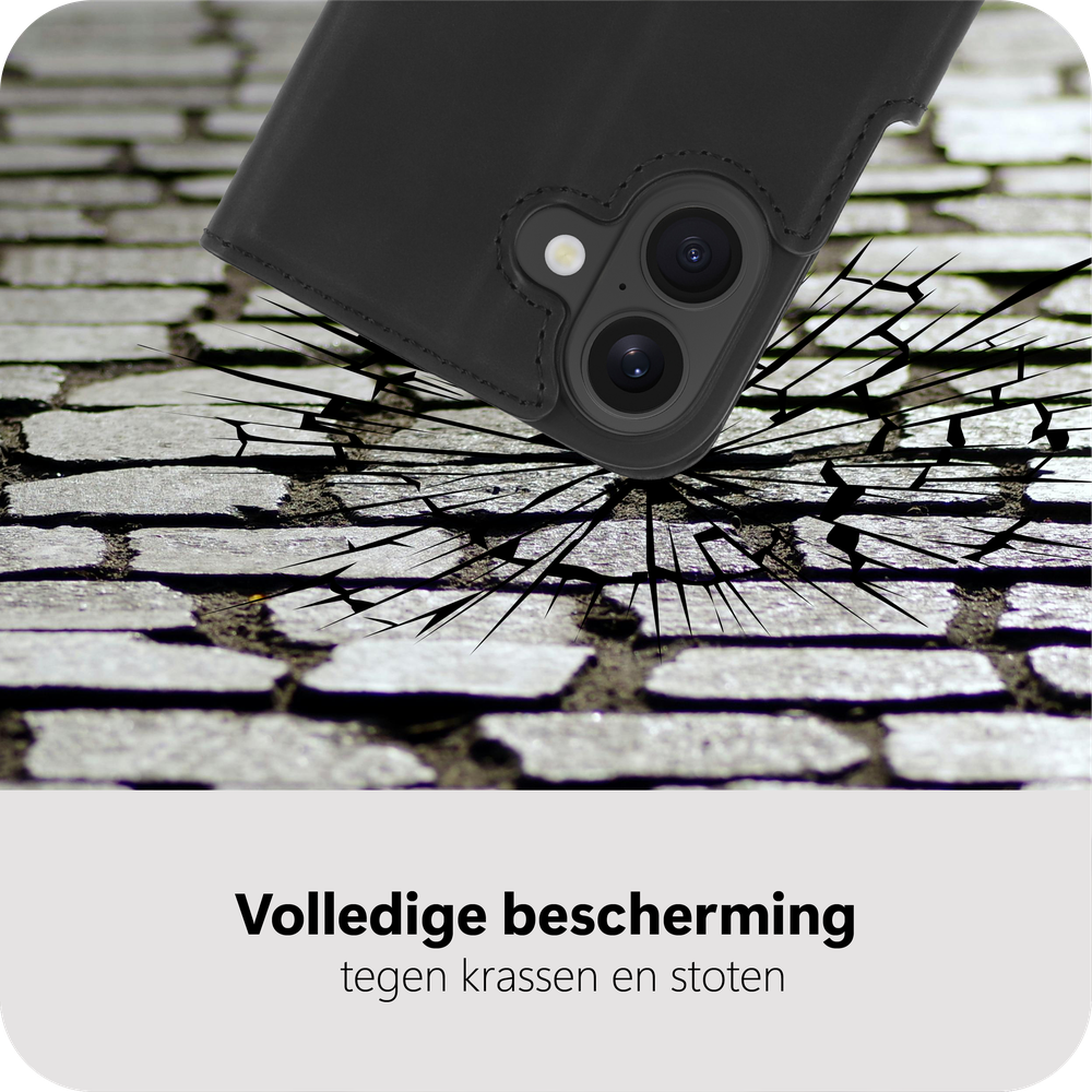 Just in Case leren Wallet Case PrimeWallet iPhone 17 Zwart
