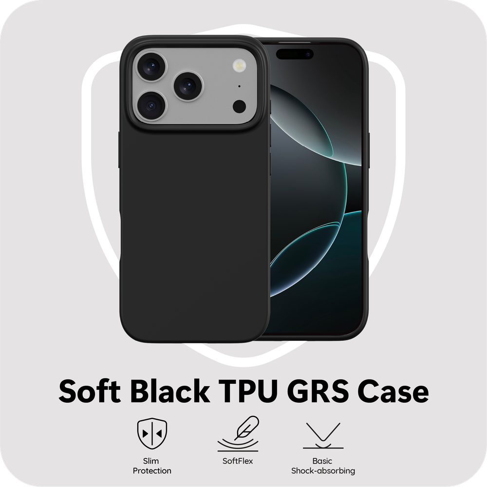 Just in Case MAP2762ZC1 Zachte TPU Back Cover Zero% iPhone 17 Pro Zwart