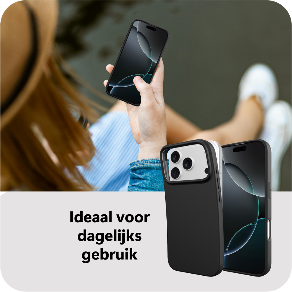 Just in Case MAP2762ZC1 Zachte TPU Back Cover Zero% iPhone 17 Pro Zwart