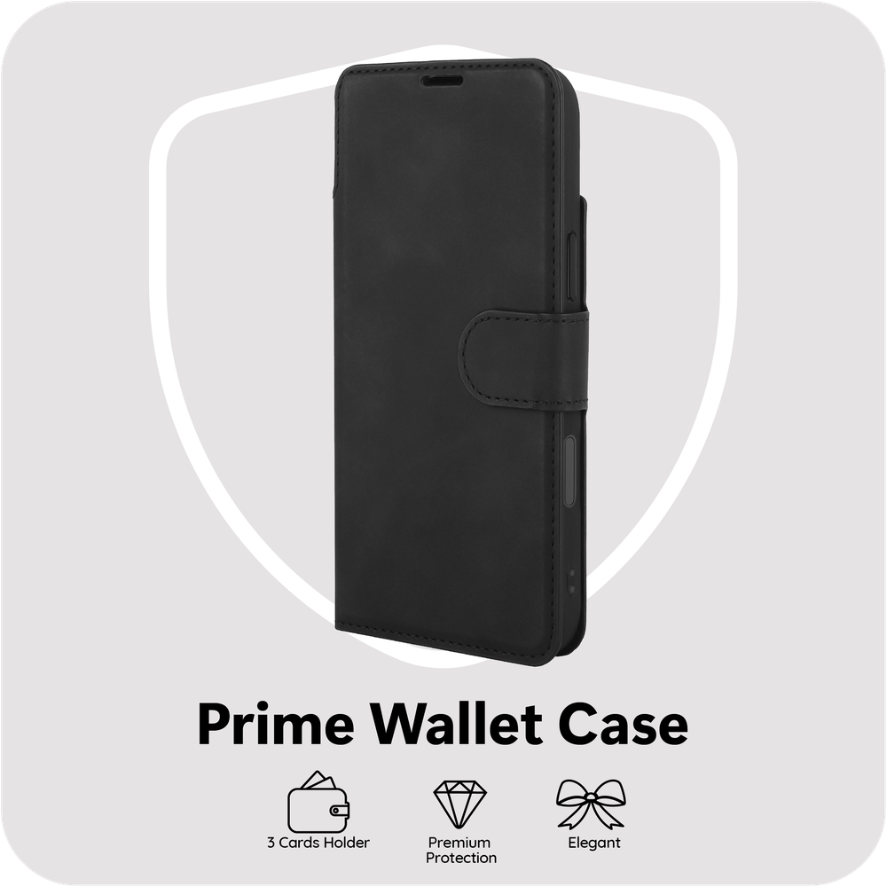 Just in Case MAP2762PW1 leren Wallet case PrimeWallet iPhone 17 Pro Zwart