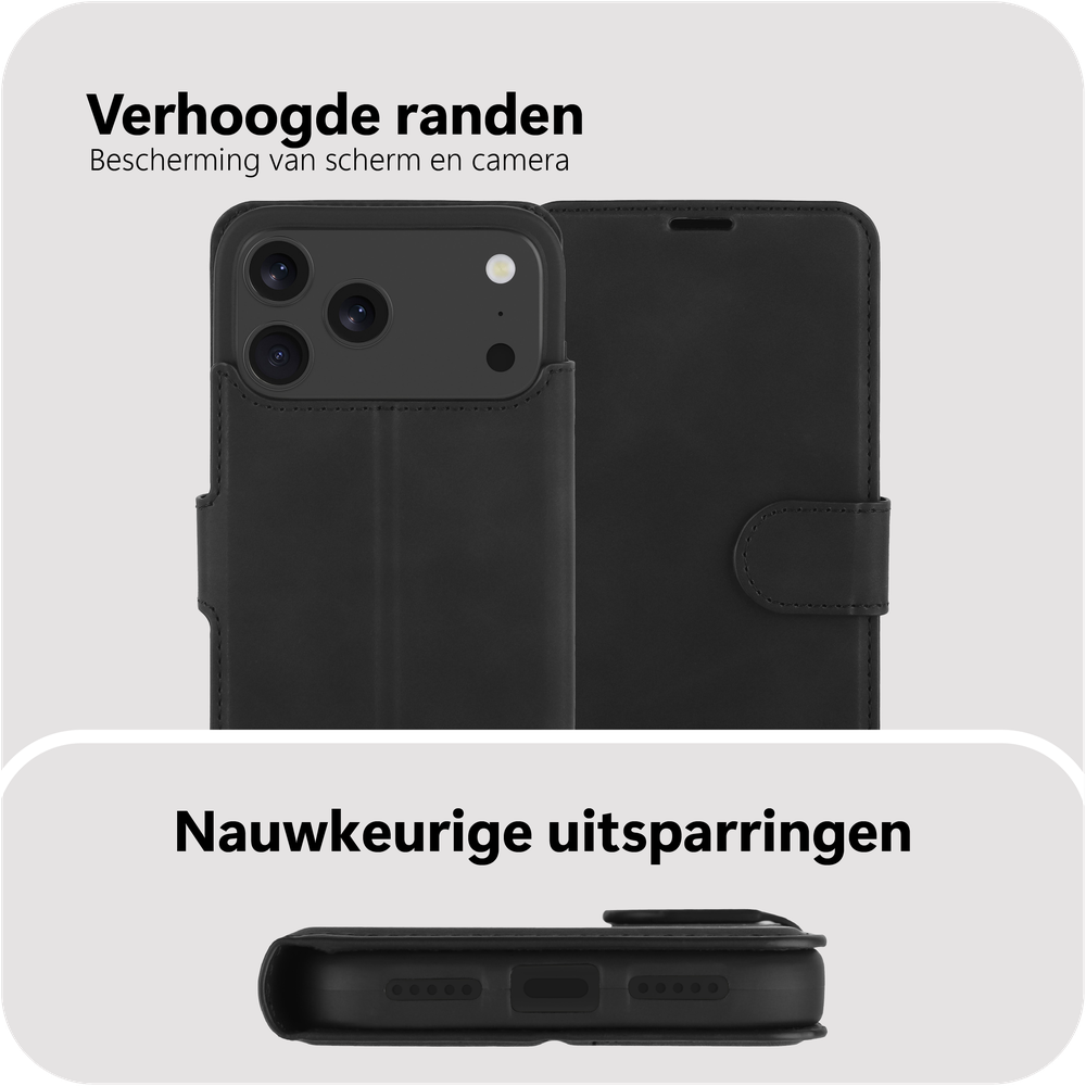 Just in Case MAP2762PW1 leren Wallet case PrimeWallet iPhone 17 Pro Zwart