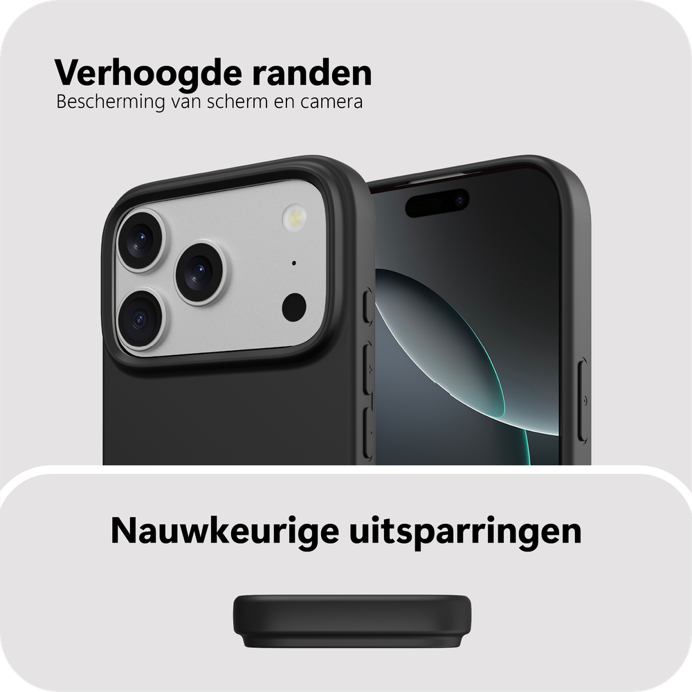 Just in Case MAP2763ZC1 Zachte TPU Back Cover Zero% iPhone 17 Pro Max Zwart