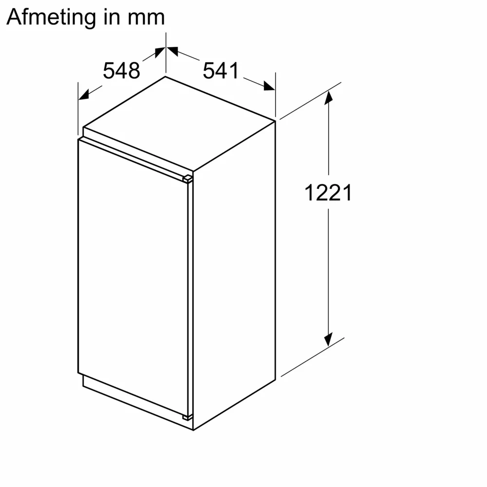 Bosch KIR41NSE0 Inbouw Koelkast Serie 2 122.1cm  204l Glijscharnieren Wit