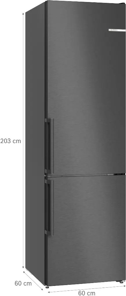 Bosch KGN39VXAU Koel/Vries-Combi Serie 4 203cm 363l NoFrost Zwart