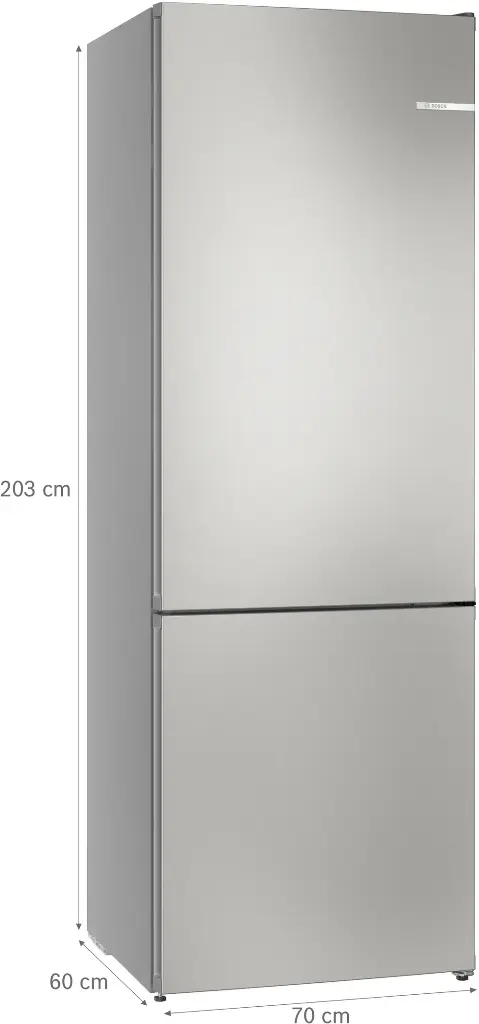 Bosch KGN492IAF Koel/vries-combi Serie 4 203x70cm 440l noFrost Grijs