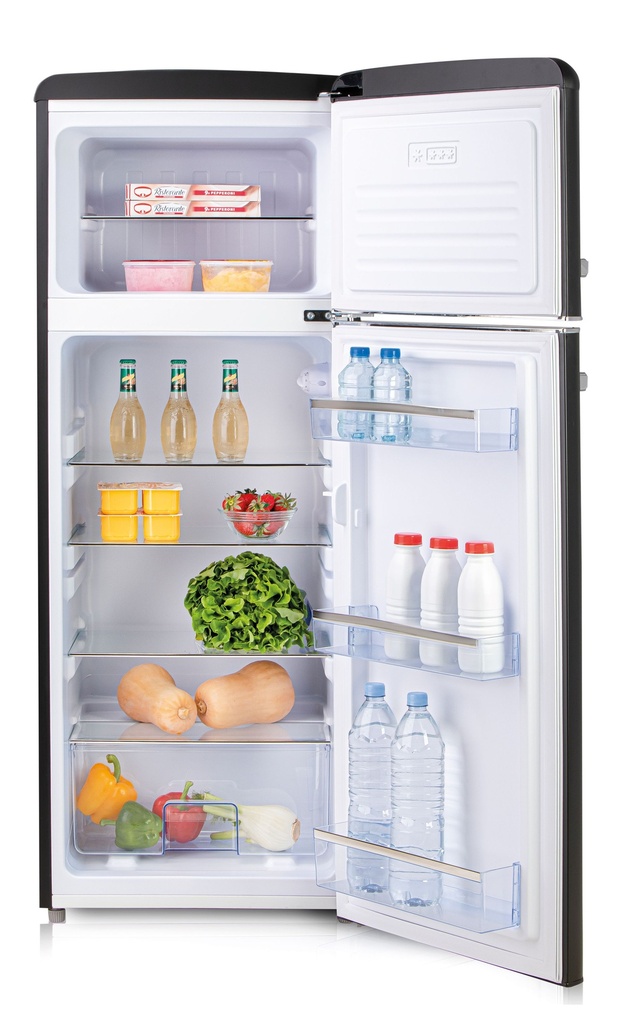 Domo DO91775R Vrijstaande Koel/Vries-Combi 145cm 206l Zwart