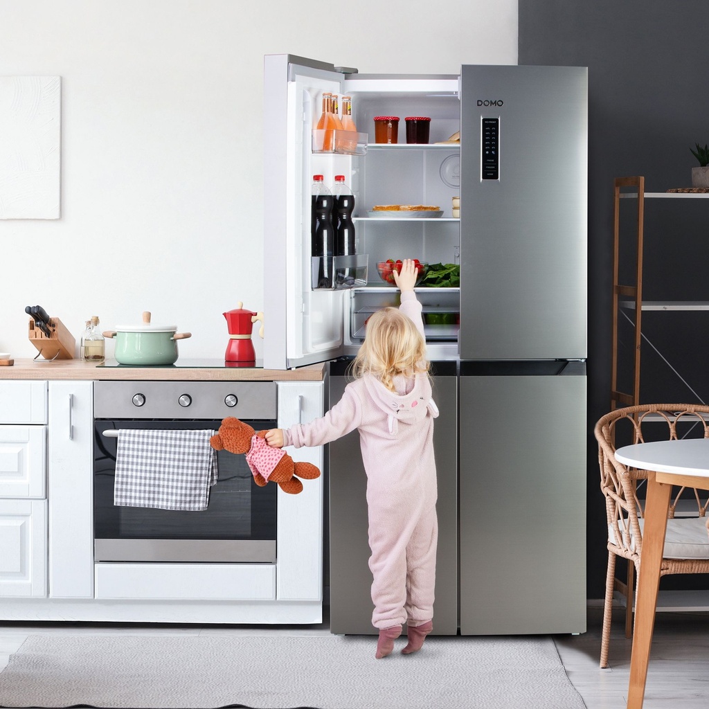 Domo DO99504M Vrijstaande Koelkast French Door 180x79cm 362l Grijs