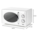 Domo DO3125 Vrijstaande microgolf 28x48cm 25l 900W Wit