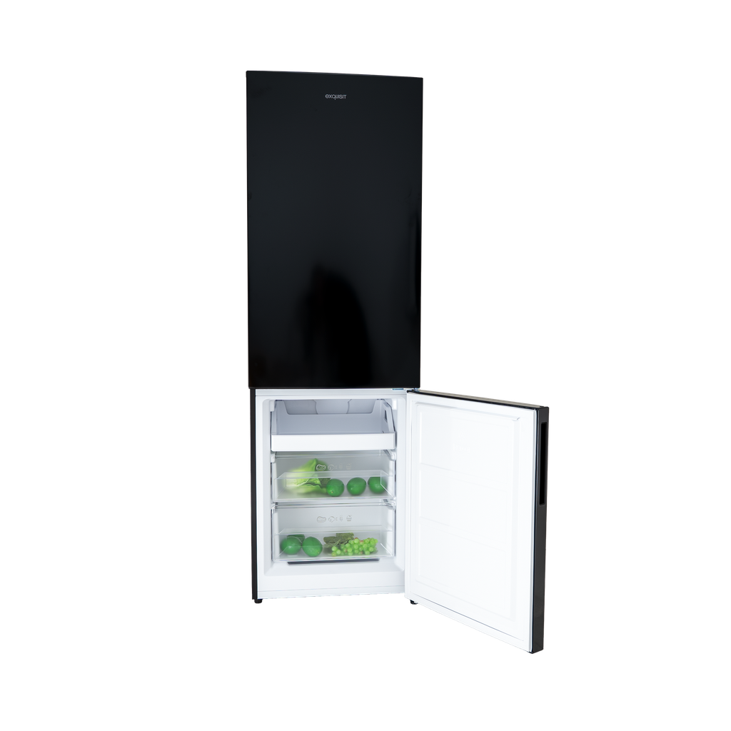 Exquisit KGC295-80-NF-041EB Koel/Vries-Combi 186cm 293l NoFrost Zwart