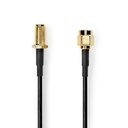 Nedis CSGB02010BK50 Antennekabel | SMA Male | SMA Female | Verguld | 50 Ohm | Enkelvoudig Afgeschermd | 5.00 m | Rond | PVC | Zwart | Doos