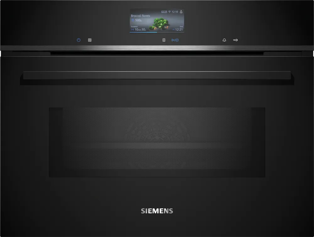Siemens CM776G1B1 Inbouw Oven met Microgolf 900W 45cm 45l Pyrolyse Zwart