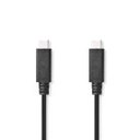 Nedis CCGL64750BK10 USB 3.2 Gen 2-Kabel USB-C 240 W 8K@30Hz 20 Gbps Vernikkeld 1m Zwart 