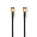 Nedis CSGL02000BK20 Antennekabel SMA Verguld 50 Ohm Enkelvoudig Afgeschermd 2m Zwart