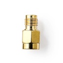 Nedis CSGB02112GD SMA-Adapter Omgekeerde Polariteit Verguld 50Ohm Goud 2 Stuks