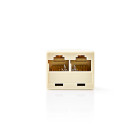 Répartiteur réseau télécom Nedis CTGB90991IY RJ45 - 2x RJ45 plaqué or ivoire