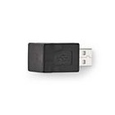 Nedis CCGB60940BK USB 2.0 Adapter USB-A - USB-A Vrouwelijk 480 Mbps Vernikkeld Zwart 