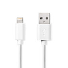 Nedis CCGL39300WT10 Lightning Kabel USB 2.0 Lightning - USB-A 480 Mbps Vernikkeld 1m Wit