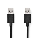 Nedis CCGB61000BK10 USB 3.2 Gen 1-Kabel USB-A 5 Gbps Vernikkeld 1m Zwart