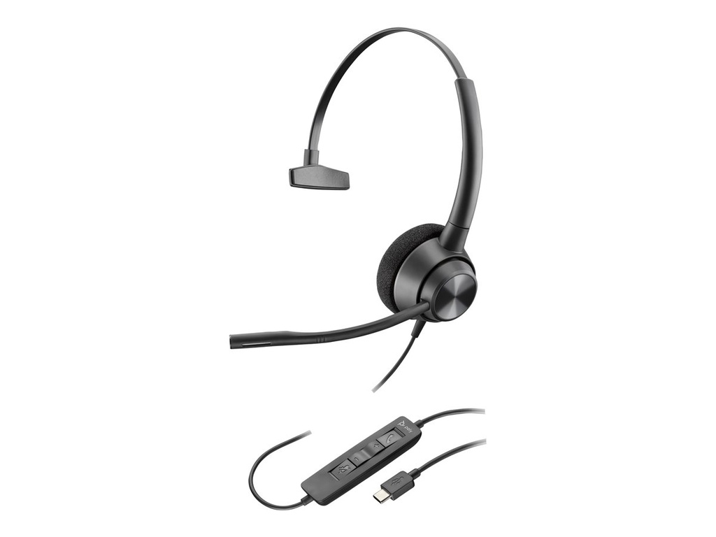 Poly 760Q8AA EncorePro 310 bekabelde Headset USB-C Zwart
