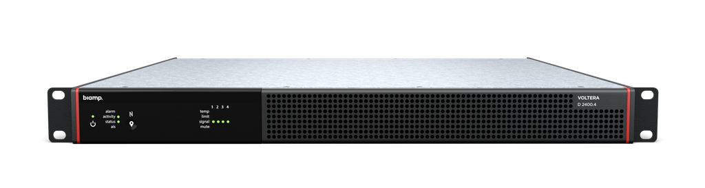 Biamp Voltera D 2400.4 4 Kanaals Eindversterker 2400W Totaal Dante/AES67 