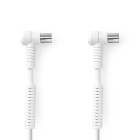 Nedis CSGB40120WT15 Coaxkabel Vernikkeld 120 dB 75 Ohm Viervoudig Afgeschermd 1.5m Wit 