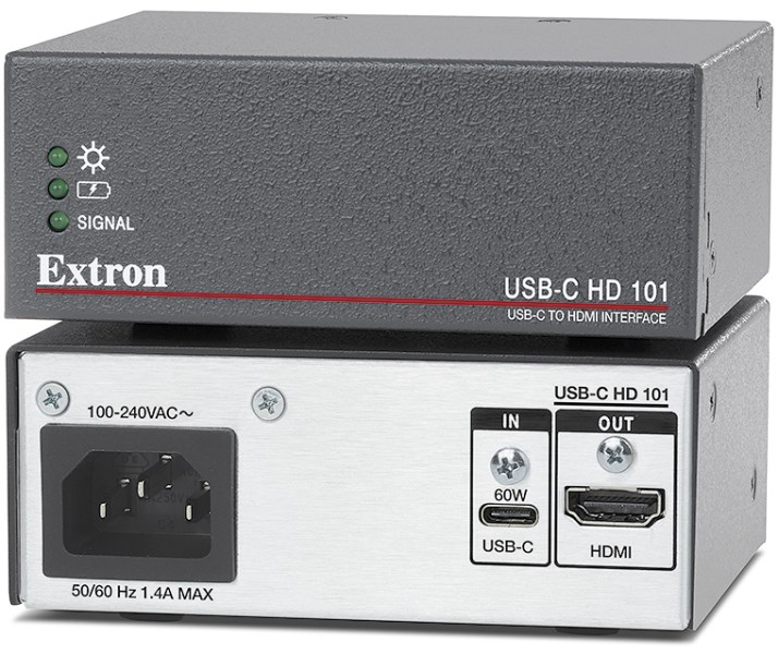 Extron USB-C HD 101 USB-C naar HDMI-interface grijs