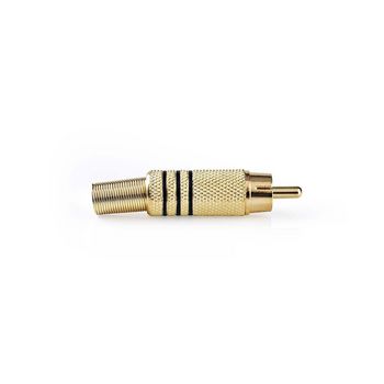 Nedis CAGP24900BK RCA-Connector Verguld Soldeer 7mm Goud 10 Stuks 