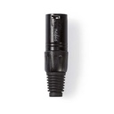 Nedis COTP15900BK XLR-Connector Vernikkeld 5mm Maximale Diameter Metaal Zwart