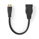 Nedis CVGP34590BK02 ​​HDMI 1.4 Cable HDMI Female - Mini HDMI 4K@30Hz 10.2 Gbps 20cm Black