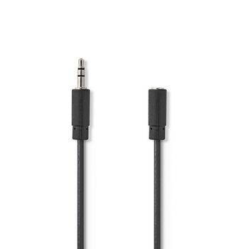 Nedis CAGB22050BK20 Stereo-Audiokabel 3,5 mm Jack Mannelijk -  3,5 mm Jack Vrouwelijk 2m Zwart