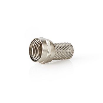 Nedis CSVC41902ME F-Connector Vernikkeld 75 Ohm 7.4 mm Maximale diameter Zilver 25 Stuks