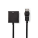 Adaptateur DisplayPort Nedis CCGB37250BK02 DisplayPort - DVI-D femelle 1080p à 60 Hz nickelé 20 cm noir