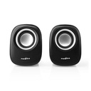 Nedis CSPR10020BK PC-Speakers 12 W 3,5 mm Jack USB Gevoed Zwart