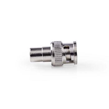 Nedis CVGP01941ME BNC-Adapter BNC - RCA Vrouwelijk Vernikkeld 50 Ohm Zilver 10 Stuks 