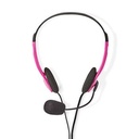 Nedis CHST100PK PC-Headset On-Ear 2x 3.5 mm Inklapbare Microfoon Roze
