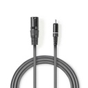 Nedis COTH15205GY15 Unbalanced Audio Cable XLR 3-Pin - RCA 1.5m Grey