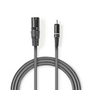Nedis COTH15205GY30 Ongebalanceerde Audiokabel XLR 3-Pins - RCA Vernikkeld 3m Grijs