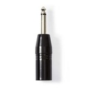Nedis COTP15942BK XLR-Adapter XLR 3-Pins - 6,35 mm Jack Vernikkeld Zwart 
