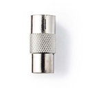 Nedis CSGB40942ME Coax-Adapter Vernikkeld 75 Ohm Zilver 1 Stuks 