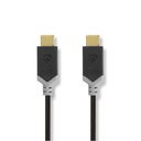 Nedis CCBW64700AT10 USB 3.2 Gen 1-Kabel  USB-C 60W 4K@60Hz 5 Gbps Vernikkeld 1m Zwart