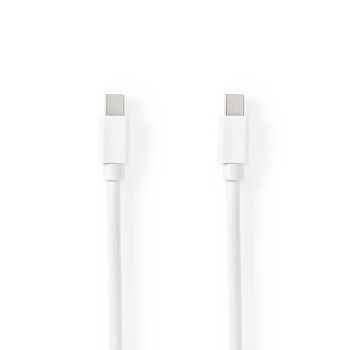 Nedis CCGB37504WT20 Mini DisplayPort 1.4-Kabel 48 Gbps 8K@60Hz Vernikkeld 2m Wit