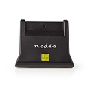 Nedis CRDRU2SM3BK Kaartlezer Smart Card (ID) USB 2.0 Zwart