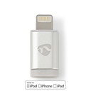 Nedis CCTB39901AL Lightning-Adapter Lightning - USB Micro-B vrouwelijk Verguld Zilver