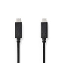 Nedis CCGB64700BK10 USB 3.2 Gen 1-Kabel USB-C 60 W 4K@60Hz 5 Gbps Vernikkeld 1m Zwart