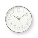 Horloge murale Nedis CLWA015PC30SR, diamètre 300 mm, plastique Blanc/Argent