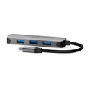 Nedis CCGB64220GY01 USB 3.2 Gen 1-Hub USB-C 4x USB A Vrouwelijk 5 Gbps Grijs
