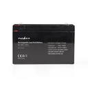 Nedis BALA100006V Oplaadbare Loodaccu 6 V 10000 mAh Zwart