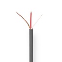Nedis COTR15011GY100 Microfoonkabel op rol 2 x 0.12 mm² Koper 100m Grijs